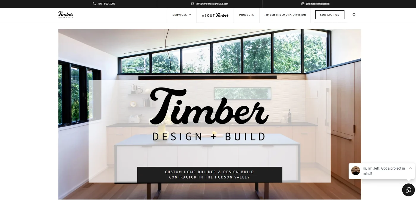 Timber Design + Build homepage: custom home builder and design-build contractor in the Hudson Valley